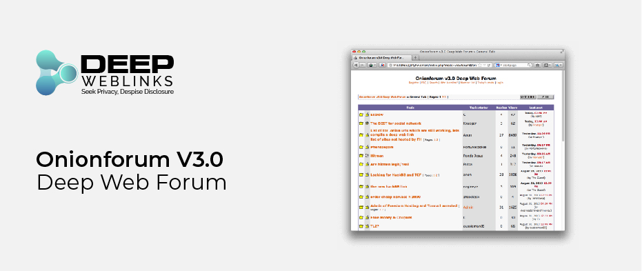 Onionforum V3.0 Deep Web Forum