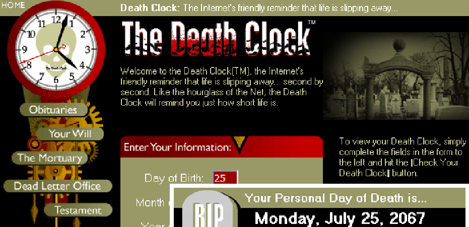 Death Clock: sites like bestgore